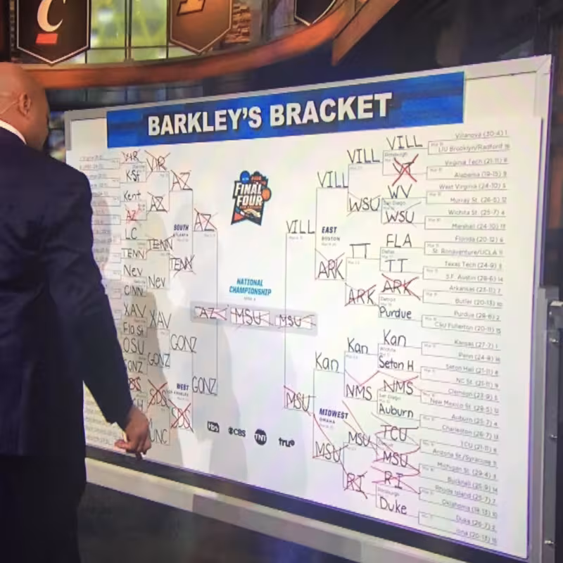 Charles Barkley y 'sus brackets' | Foto: Yahoo
