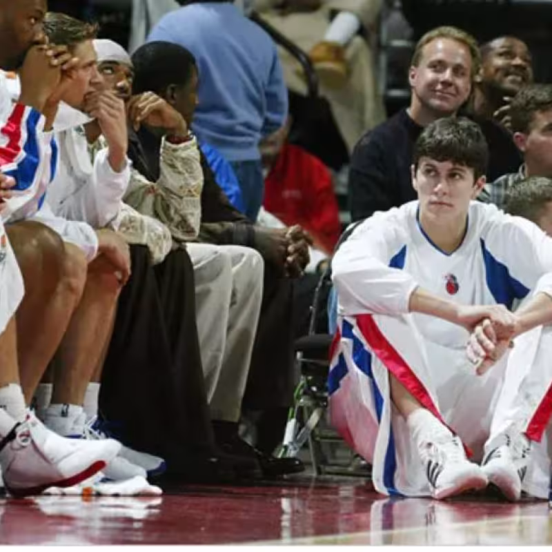 Darko Milicic, con los Detroit Pistons. 