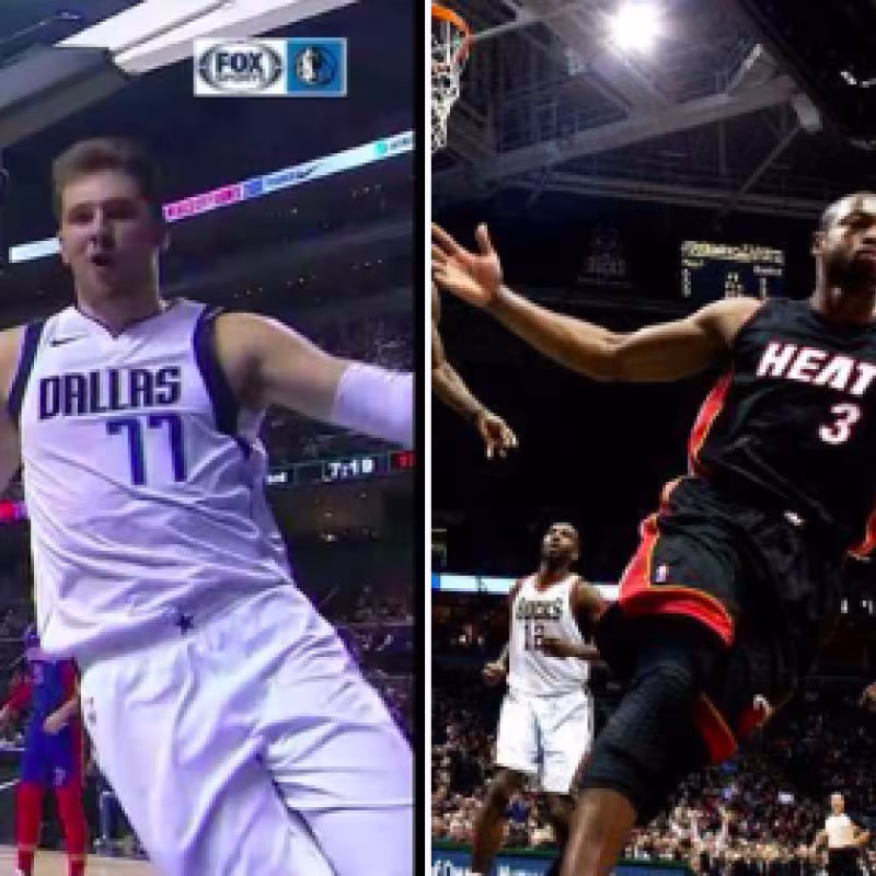 Doncic y Porzingis imitan a Wade y LeBron en el alley-oop definitivo
