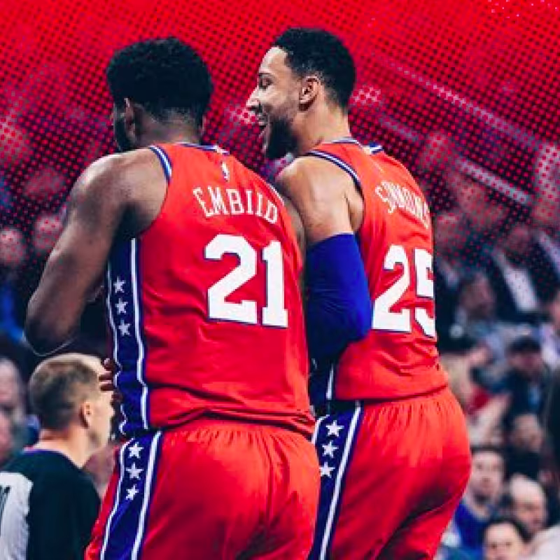 Simmons y Embiid, durante la pasada temporada. 