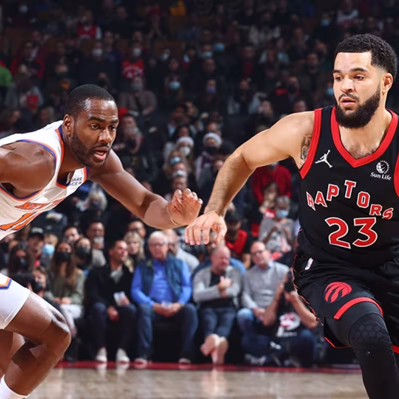 Así quedó la cara de Fred VanVleet tras sufrir un codazo en el cuarto partido de las Finales de la NBA