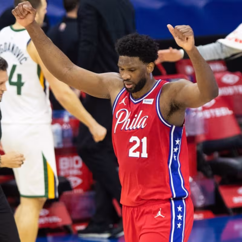 Joel Embiid, dardo a Rudy Gobert. Foto: gettyimages