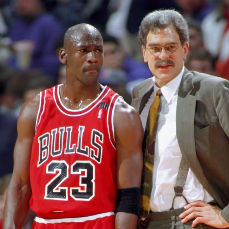 Michael Jordan en un partido con los Chicago Bulls.