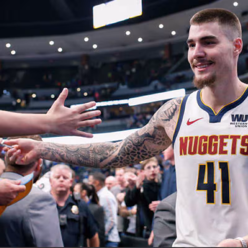 Juancho Hernangómez, con la camiseta de Denver Nuggets.
