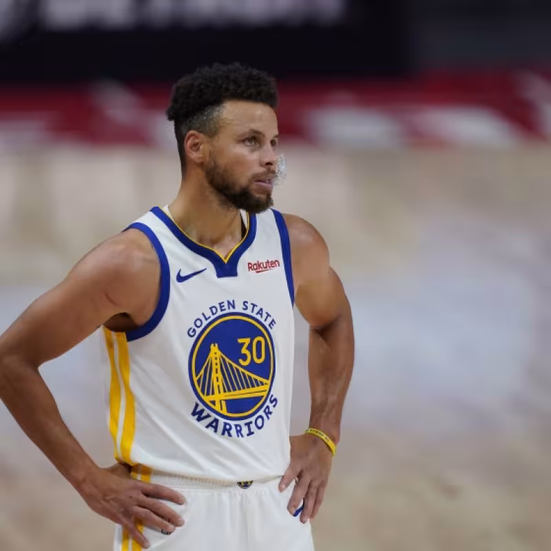 Stephen Curry en un partido de los Warriors.