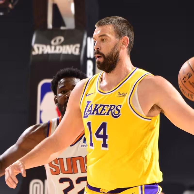 Marc Gasol, con la camiseta de Los Angeles Lakers.