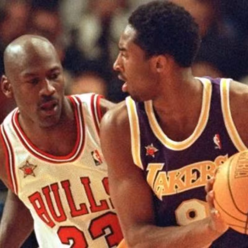 Michael Jordan y Kobe Bryant, en un Bulls-Lakers.
