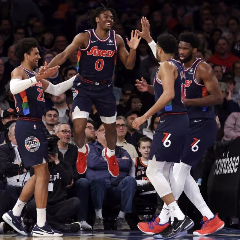 Tyrese Maxey forma el mejor Big 3 de la NBA con Sixers. Foto: gettyimages