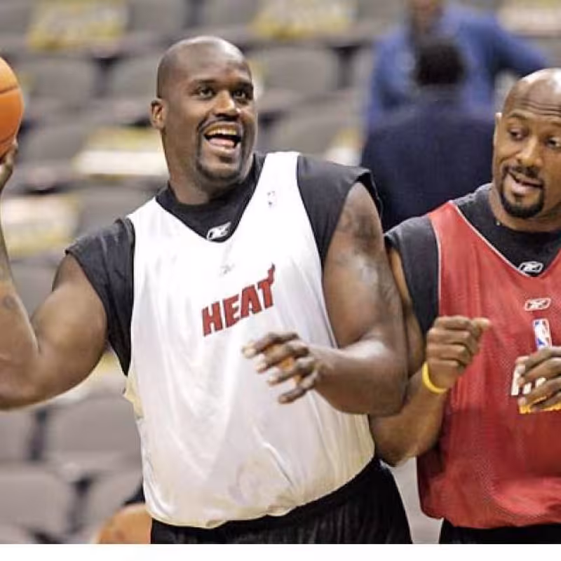 O'Neal y Mourning, en su etapa en los Heat