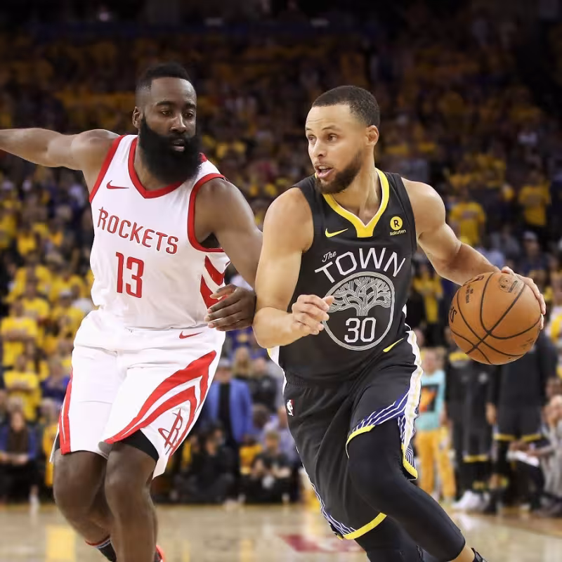 James Harden y Stephen Curry, en las últimas Finales del Oeste