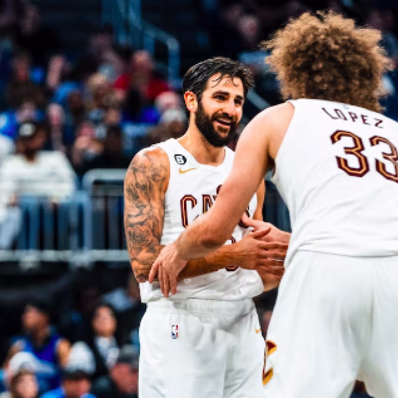 Ricky Rubio, con la camiseta de Cleveland Cavaliers. 