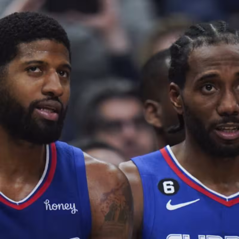 Kawhi Leonard y Paul George, jugadores de Los Angeles Clippers. 