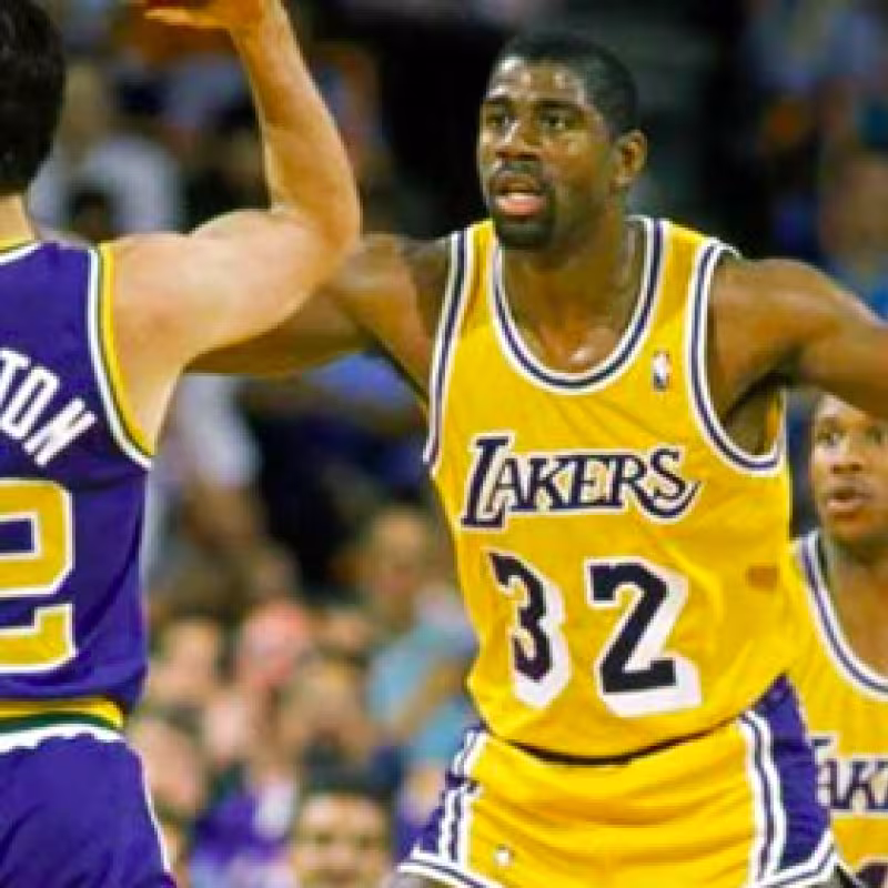 Magic Johnson vs. John Stockton. 