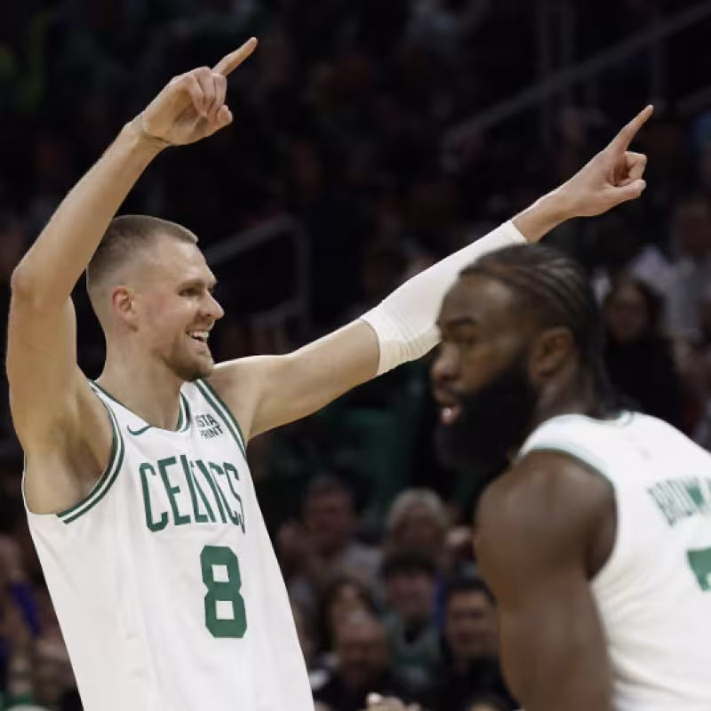 Kristaps Porzingis, jugador de Boston Celtics. 