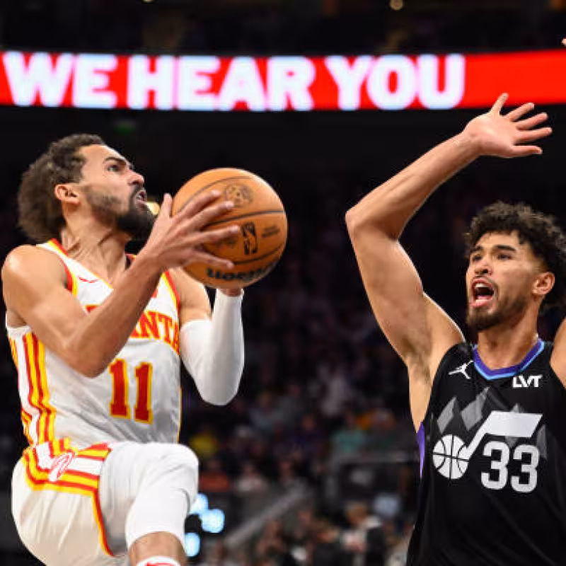 Trae Young, canasta ganadora. Foto: gettyimages