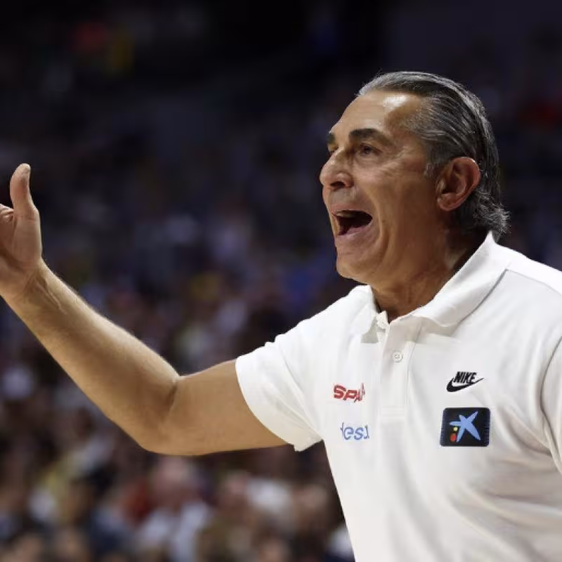 Sergio Scariolo, seleccionador español de baloncesto en el Eurobasket 2025.