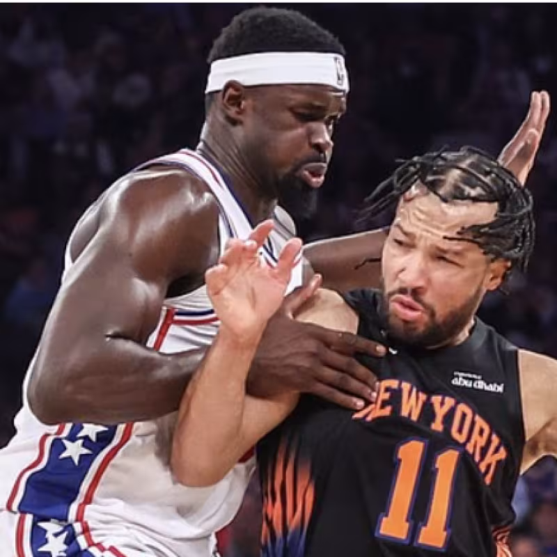 Jalen Brunson, star of the Knicks against the Sixers.