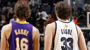 Opción Pau Gasol fiche por Los Angeles Lakers con Marc Gasol. Foto: gettyimages