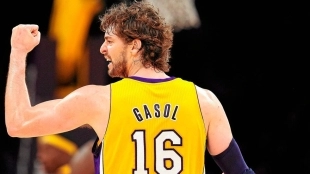 Pau Gasol, leyenda de Los Angeles Lakers.