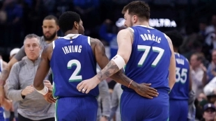 Kyrie Irving y Luka Doncic