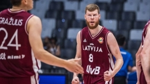 Davis Bertans, jugador de Letonia.