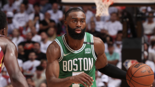 Jaylen Brown, estrella de Boston Celtics. 