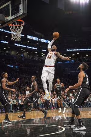 LeBron James, en un partido con los Cleveland Cavaliers