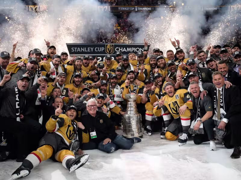 Las Vegas Knights, celebrando la Stanley Cup