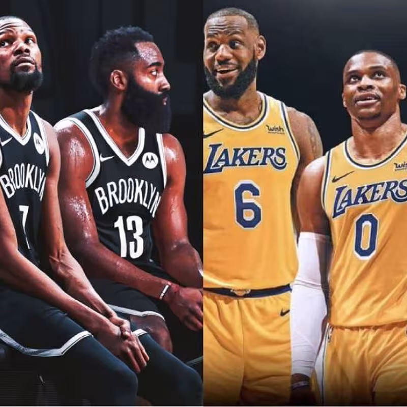 Los Angeles Lakers y Brooklyn Nets, principales favoritos al anillo NBA. Foto: Marca
