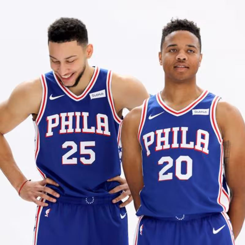 Ben Simmons y Markelle Fultz, jugadores de 76ers