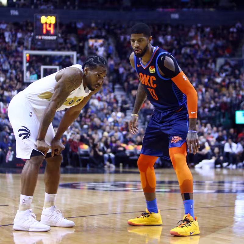 Paul George y Kawhi Leonard | Foto: getty images