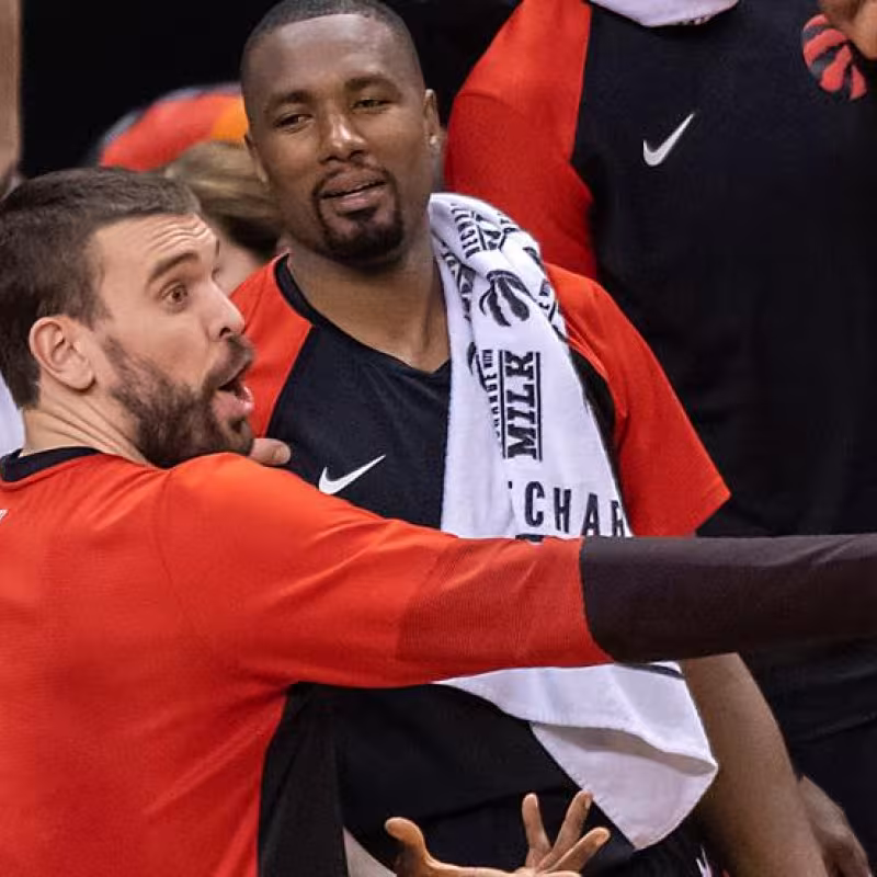 Marc Gasol y Serge Ibaka con los Toronto Raptors.
