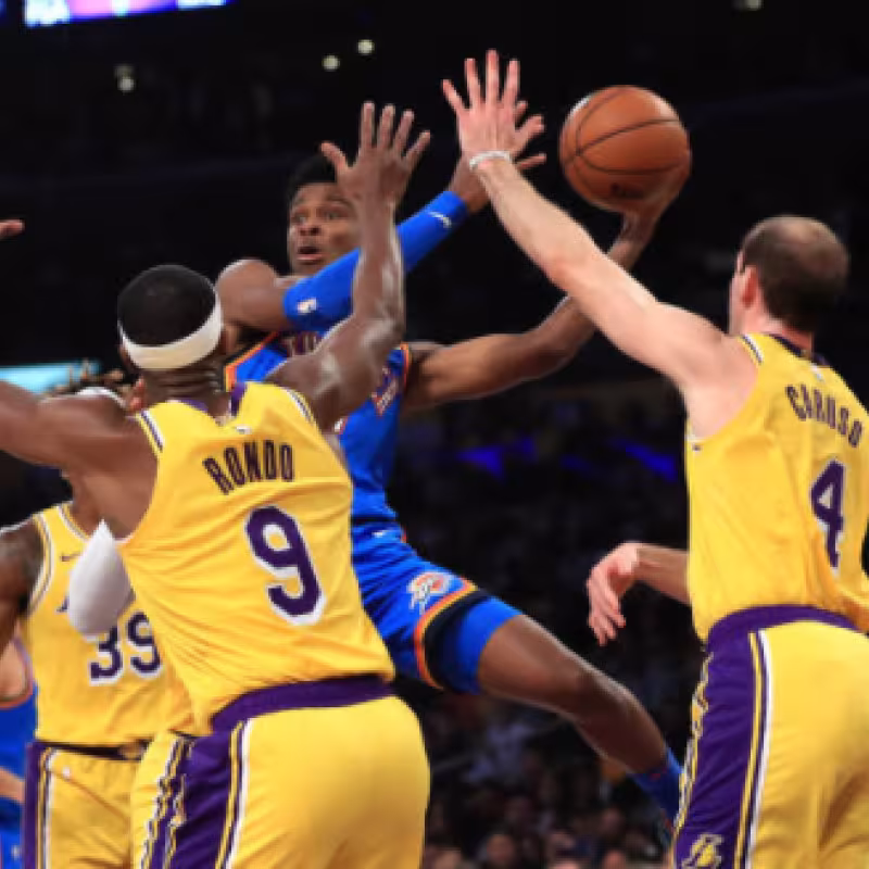 Rajon Rondo y Alex Caruso, importancia defensiva. Foto: gettyimages