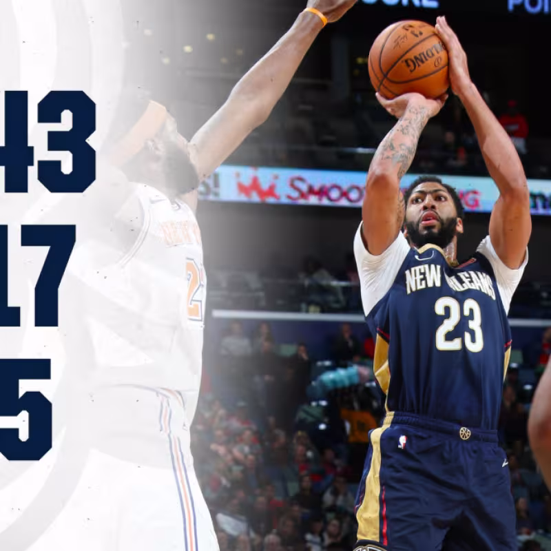 43 puntos y 17 rebotes de Anthony Davis ante los Knicks