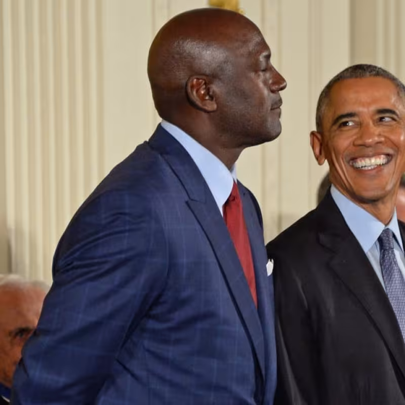 Barack Obama y Michael Jordan.