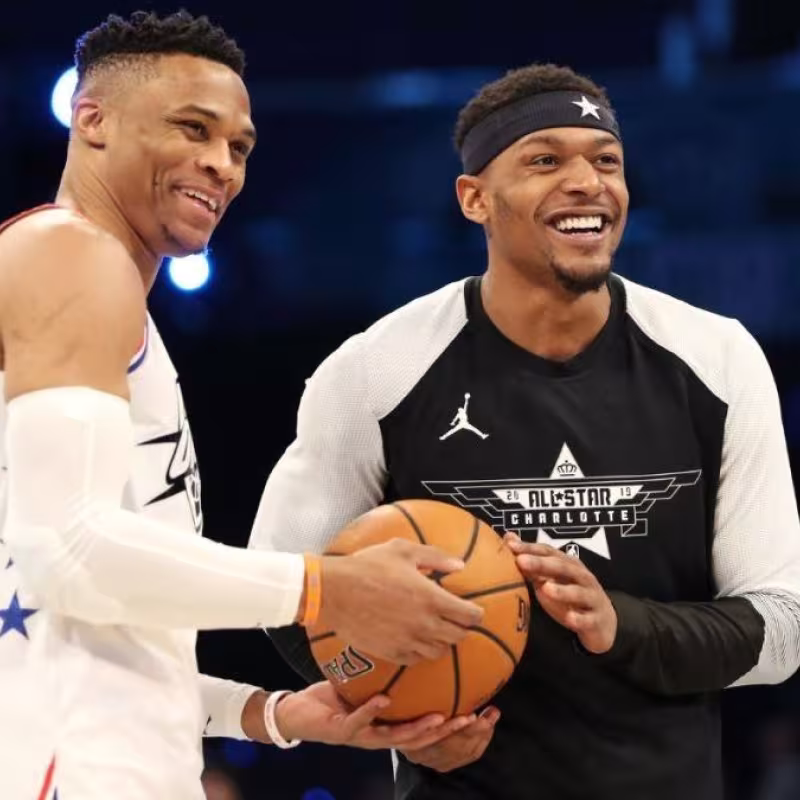 Russell Westbrook y Bradley Beal en el All-Star.