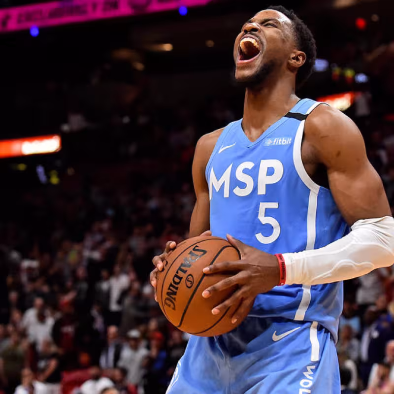 Malik Beasley en un partido con los Minnesota Timberwolves.