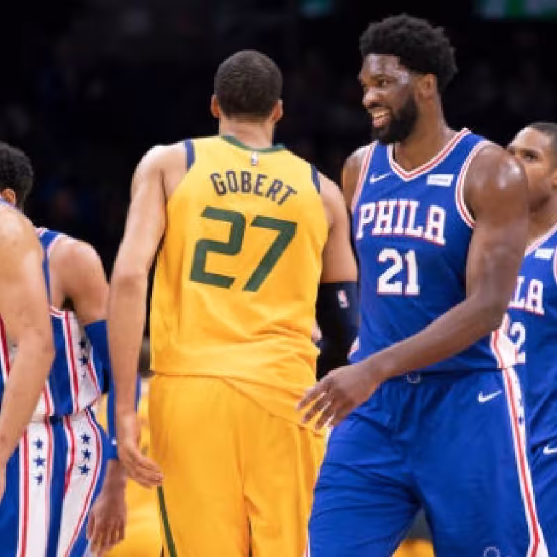 Ben Simmons, Rudy Gobert, Joel Embiid y Al Horford.