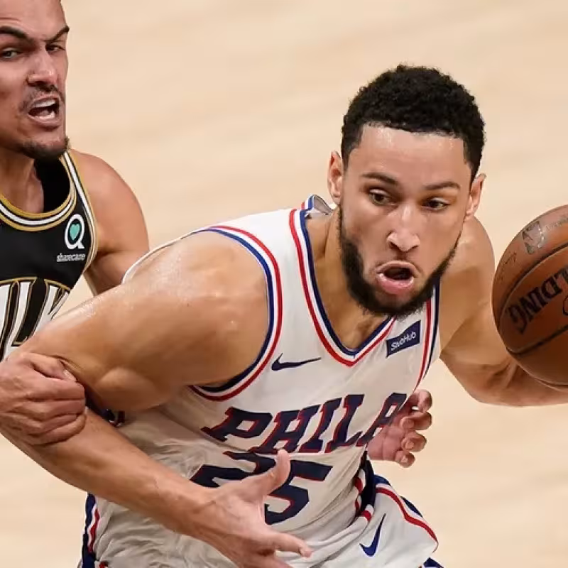 Ben Simmons, Joel Embiid y Doc Rivers en la última victoria de Philadelphia 76ers.