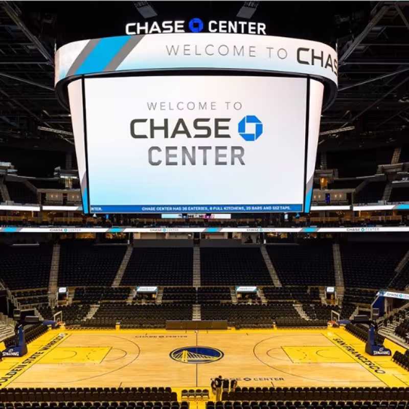 El estadio de los Warriors se verá así de vacío mañana. Foto: Chase Center