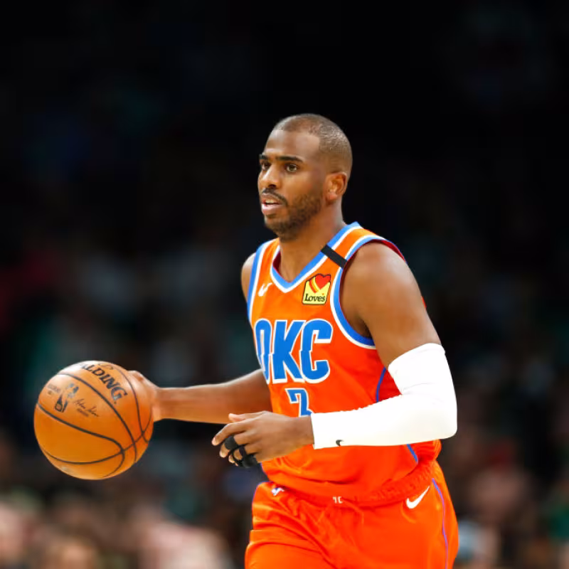 Chris Paul en un partido con los Oklahoma City Thunder.
