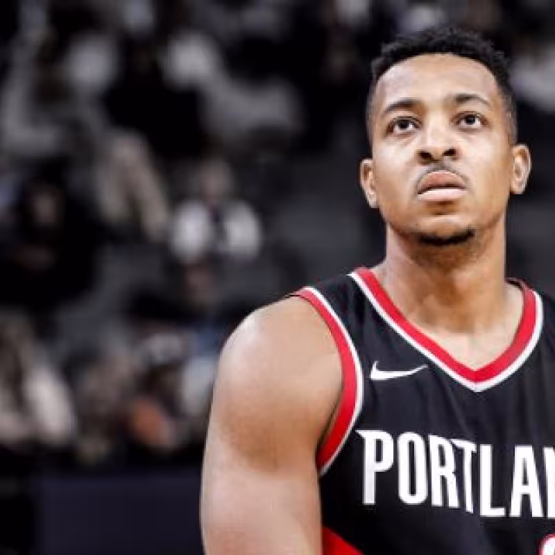 C.J McCollum durante un encuentro con los Blazers "Foto: NBA.com"