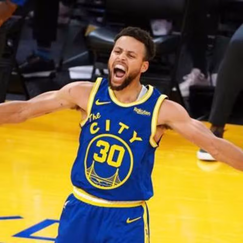 Stephen Curry en un partido de los Warriors.