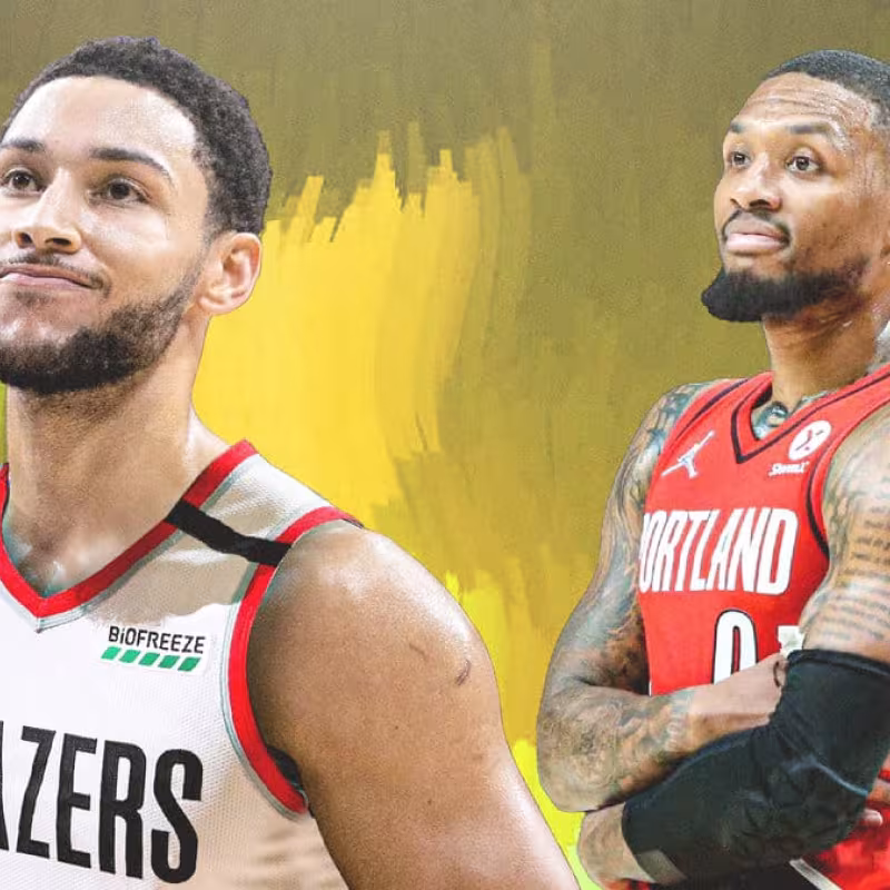 Damian Lillard y Ben Simmons, en un montaje de los compañeros de ClutchPoints.