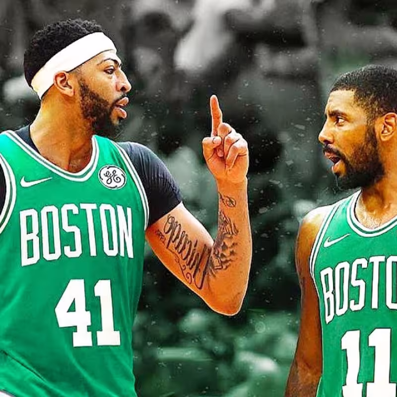 Anthony Davis y Kyrie Irving, en un montaje. Foto: YOUTUBE
