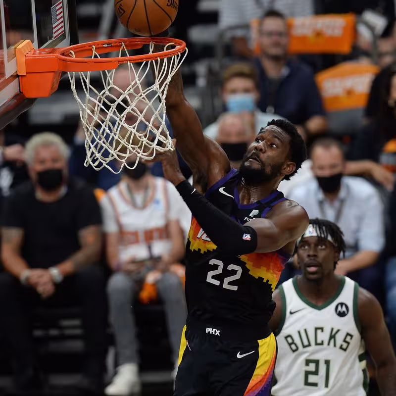DeAndre Ayton, papel en Finales NBA 2021. Foto: gettyimages