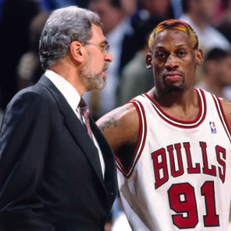 Phil Jackson, permiso vacaciones Denis Rodman. Foto: gettyimages