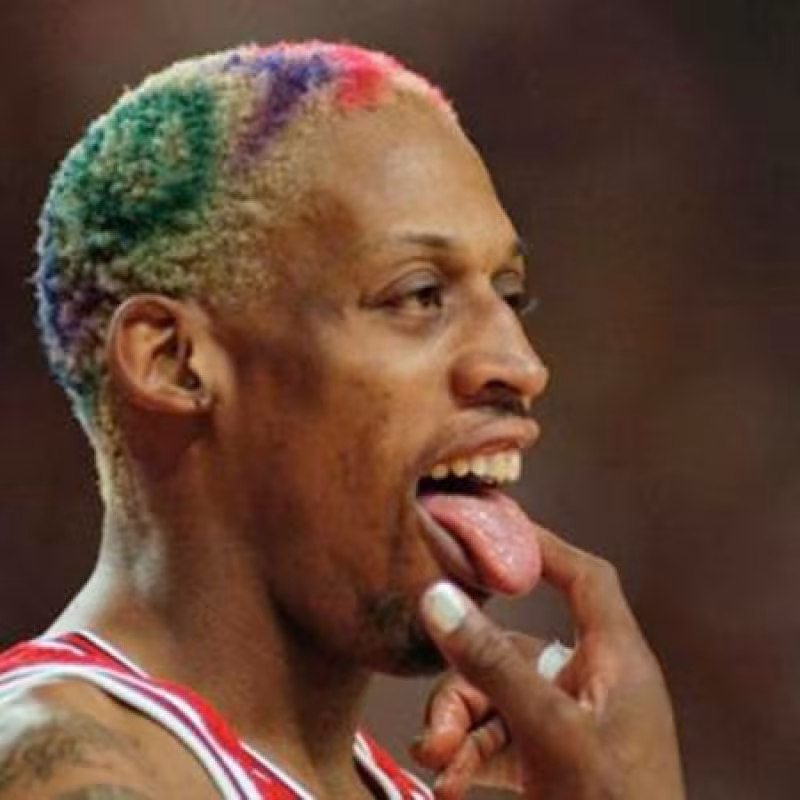 Dennis Rodman, estrella de la NBA.