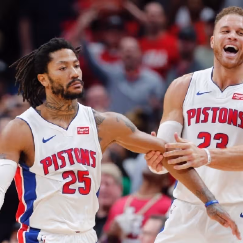 Derrick Rose y Blake Griffin, vitales en proyecto nuevo de Detroit Pistons. Foto: gettyimages