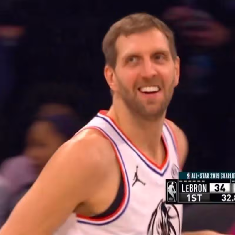Dos triplazos de Dirk Nowitzki nada más entrar a jugar el All Star